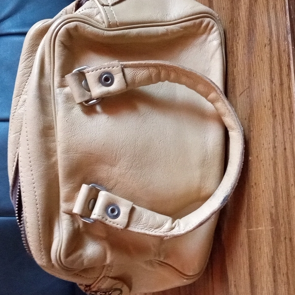 Romanian Tan Leather  clutch purse . - Picture 3 of 6